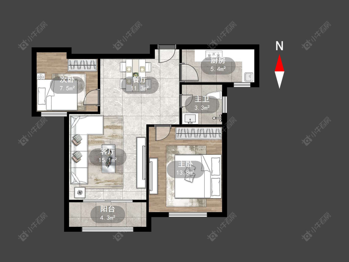 常州嘉禾尚郡在售二手房源户型图_小牛看房