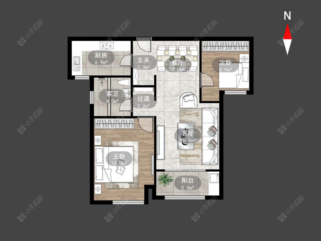 常州景瑞望府在售二手房源户型图_小牛看房
