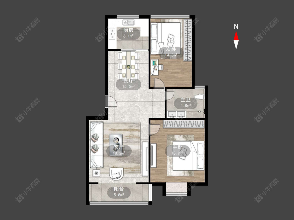 常州金城元巷小区在售二手房源户型图_小牛看房
