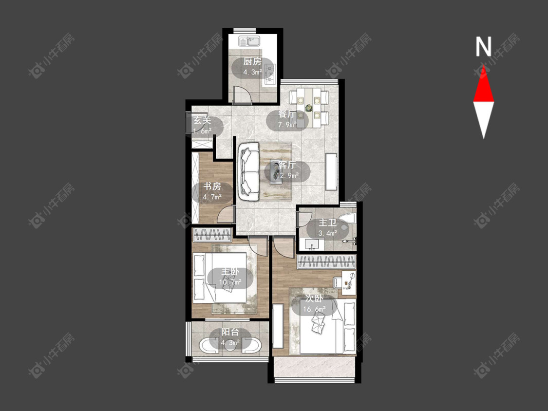 常州凤凰名城在售二手房源户型图_小牛看房