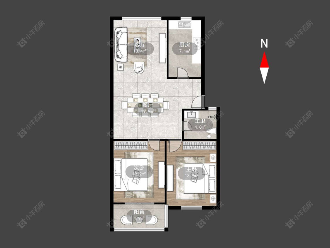 富都花苑北苑房源户型图 常州富都花苑北苑在售二手房源户型图_小牛看房