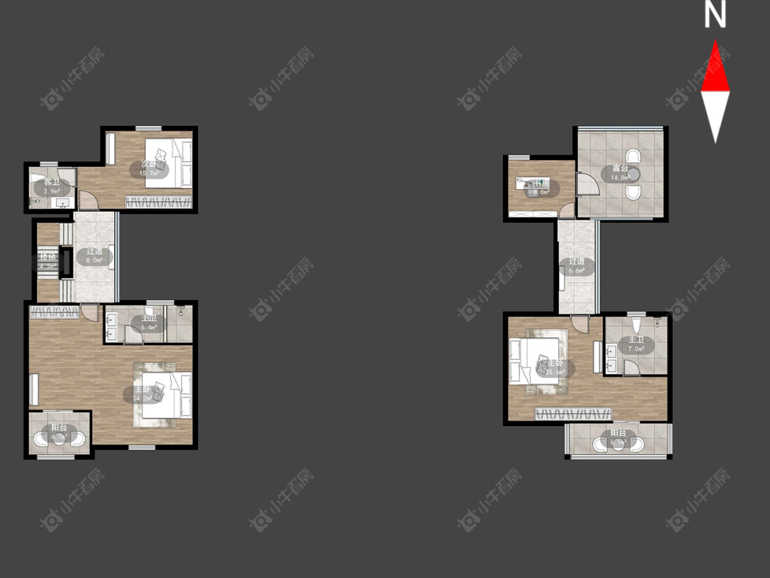 常州常发豪郡别墅区在售二手房源户型图_小牛看房