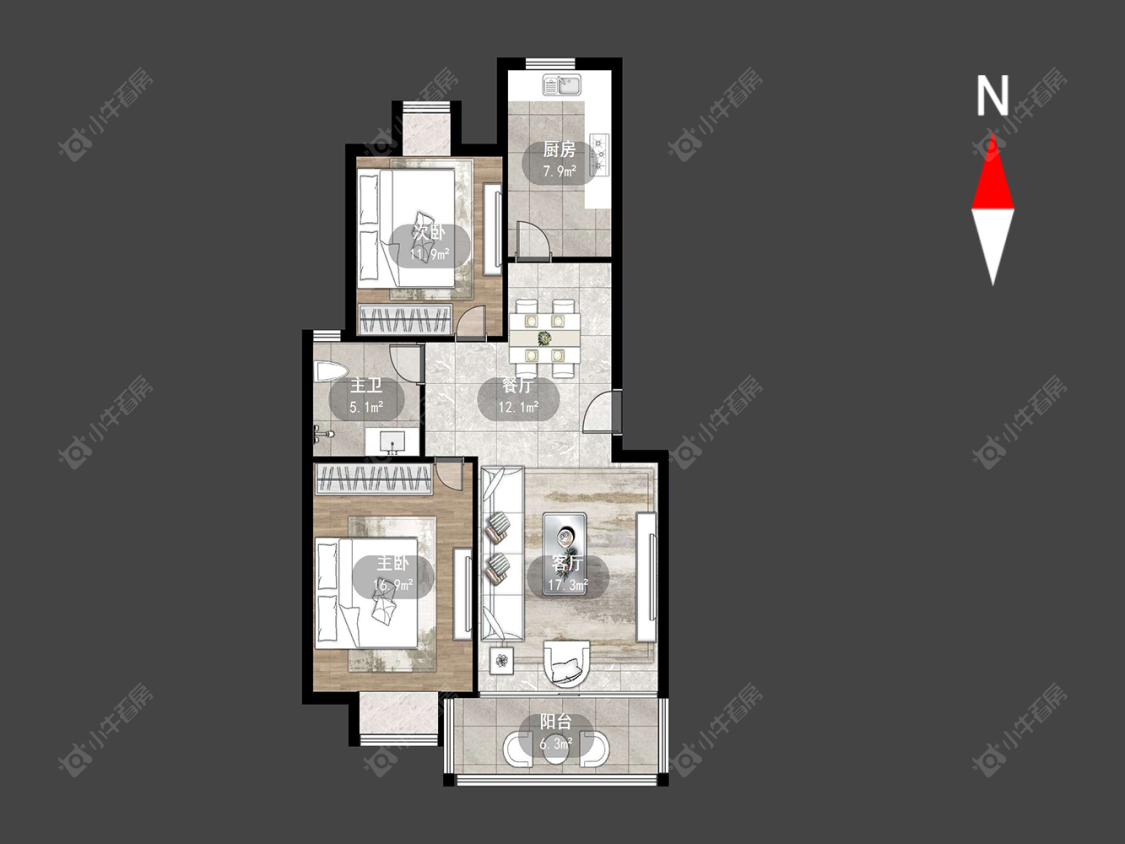 太湖明珠苑南苑房源户型图 常州太湖明珠苑南苑在售二手房源户型图_小牛看房