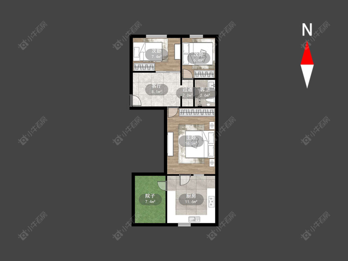 北环新村房源户型图 常州北环新村在售二手房源户型图_小牛看房