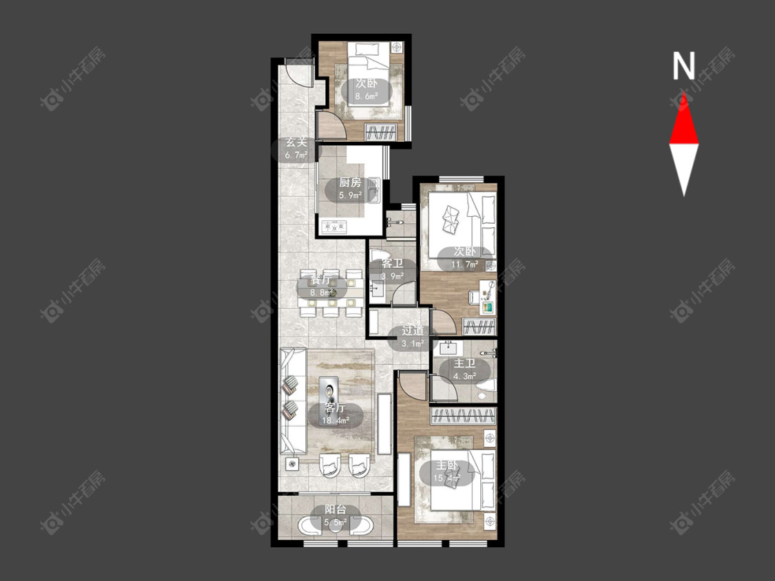 常州檀香湾玺悦在售二手房源户型图_小牛看房