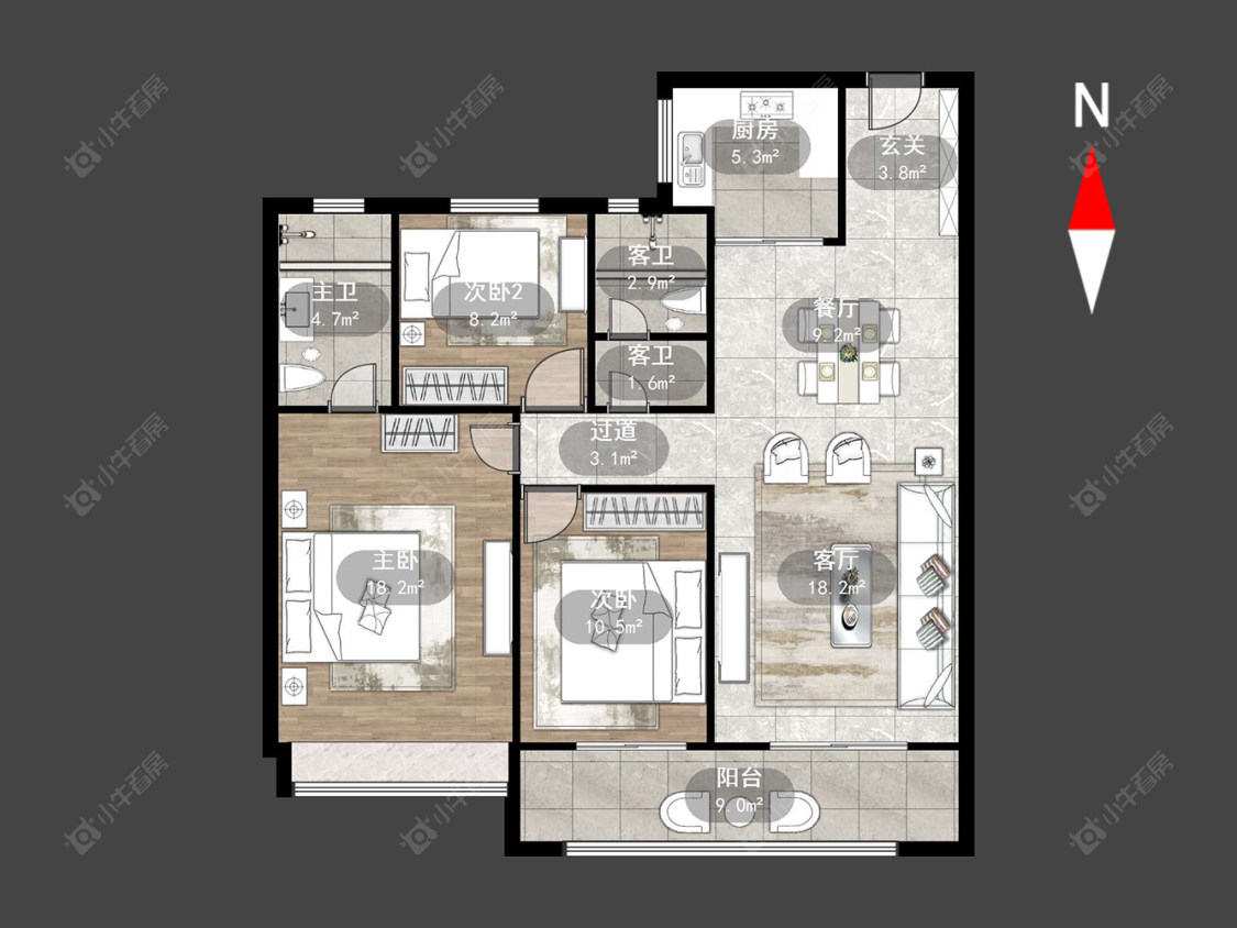 百馨西苑六期房源户型图 常州百馨西苑六期在售二手房源户型图_小牛看房
