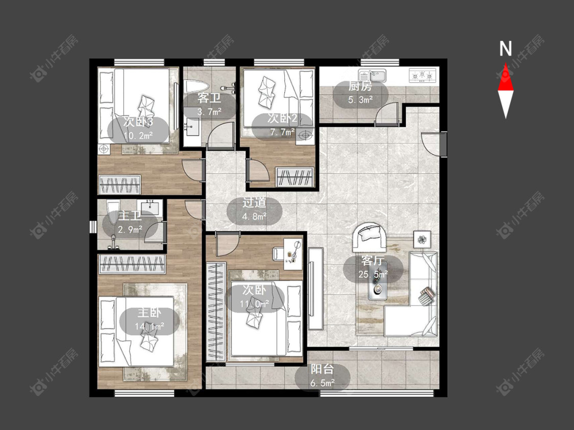 常州上东区在售二手房源户型图_小牛看房