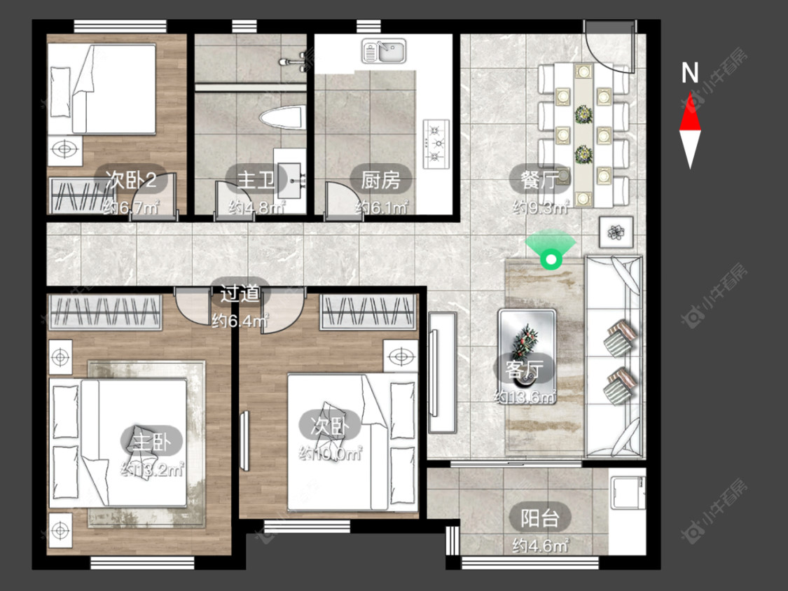 常州九洲花园二期在售二手房源户型图_小牛看房