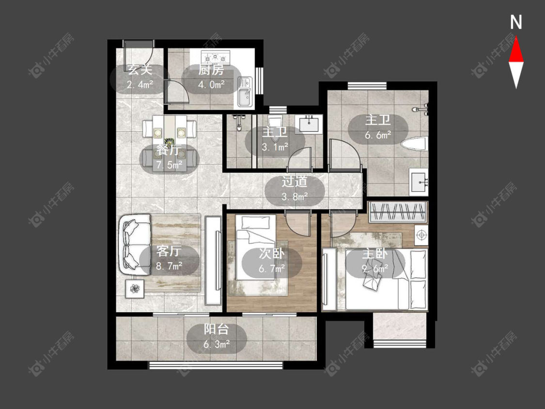 清云澜湾A区房源户型图 常州清云澜湾A区在售二手房源户型图_小牛看房