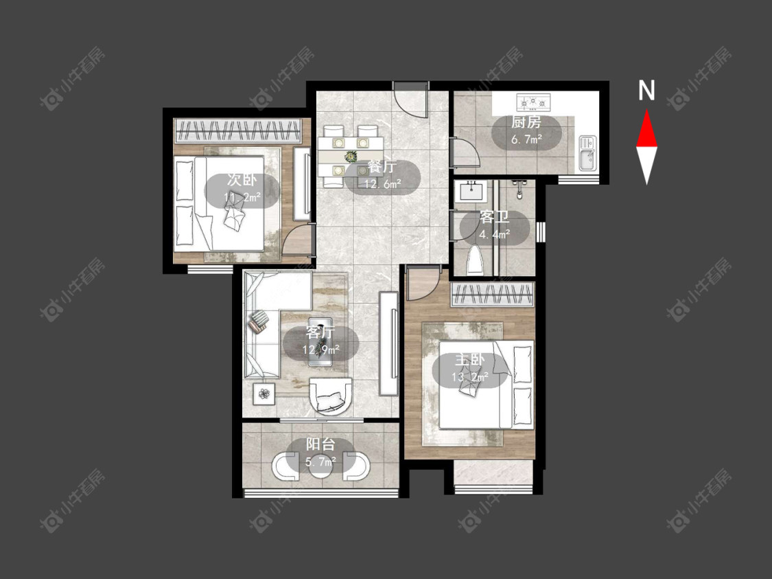 常州九龙雅苑南区在售二手房源户型图_小牛看房