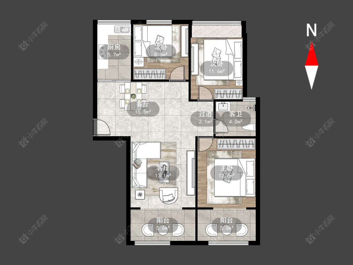 国茂新家园房源户型图 常州国茂新家园在售二手房源户型图_小牛看房