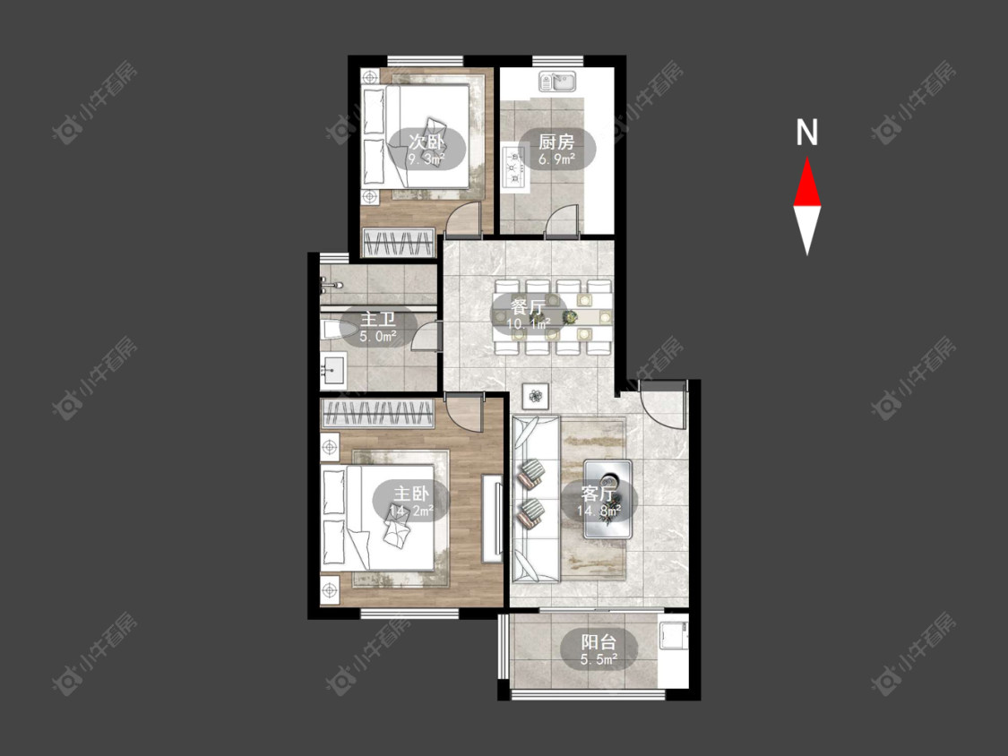 新景花苑二期房源户型图 常州新景花苑二期在售二手房源户型图_小牛看房