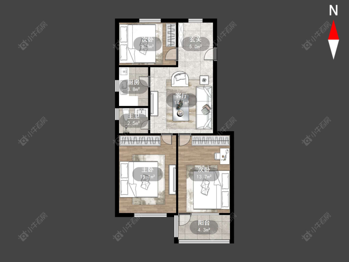 常州吴家场公寓在售二手房源户型图_小牛看房