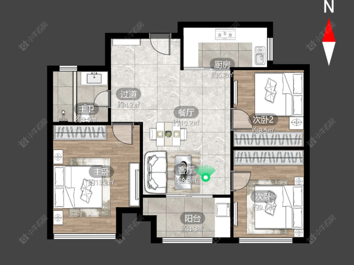 常州香溢紫郡四期在售二手房源户型图_小牛看房