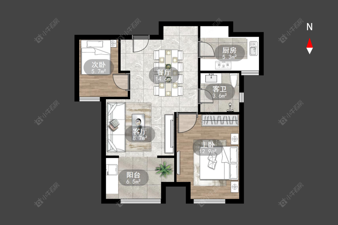 常州新城春天里在售二手房房源户型图_小牛看房