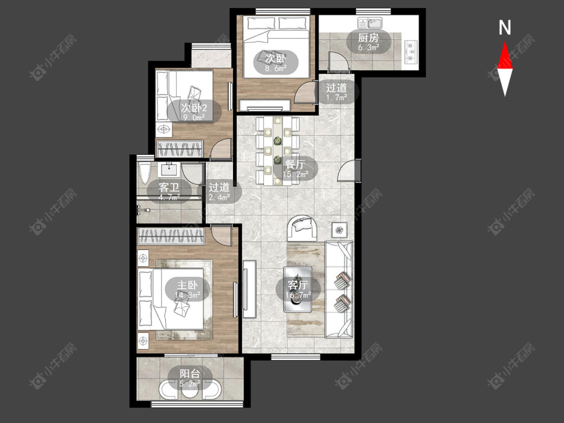 常州观澜云庭在售二手房源户型图_小牛看房