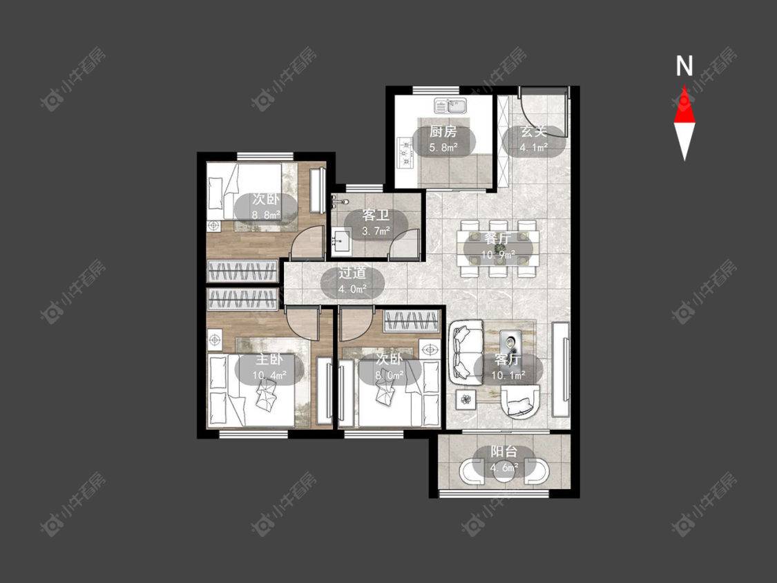 常州梅亭佳园在售二手房源户型图_小牛看房