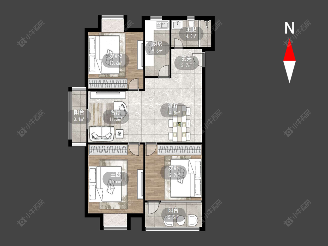 常州嘉顺花园在售二手房源户型图_小牛看房