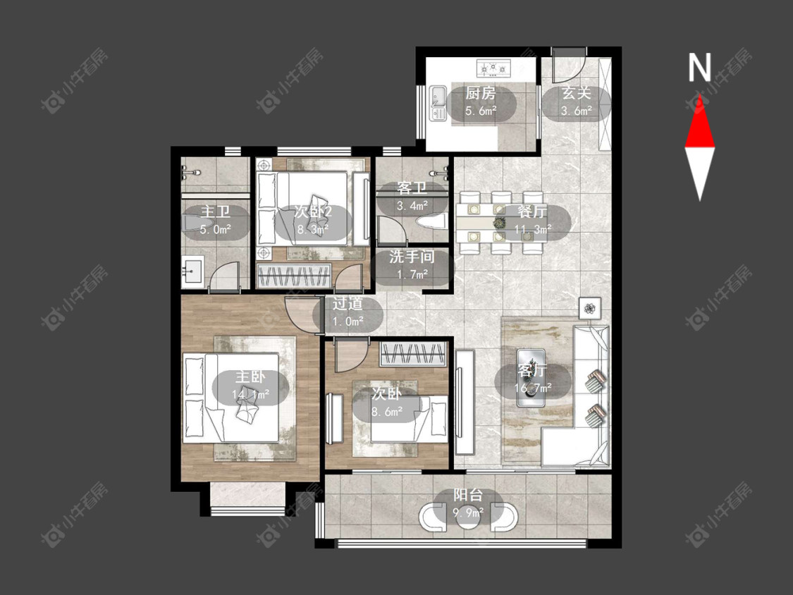 常州碧桂园壹号天禧在售二手房源户型图_小牛看房