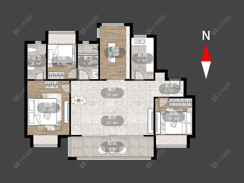常州碧桂园都市森林在售二手房源户型图_小牛看房