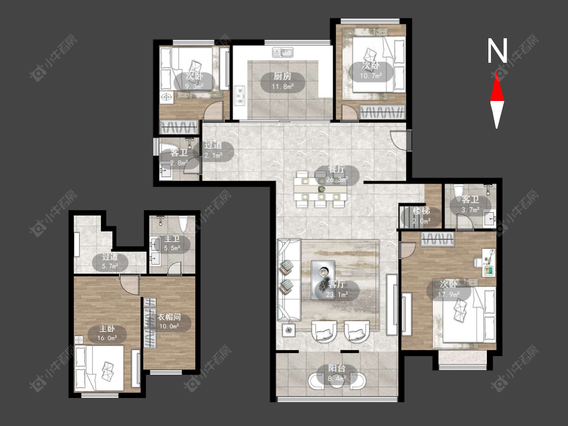新城璞樾和山房源户型图 常州新城璞樾和山在售二手房源户型图_小牛看房