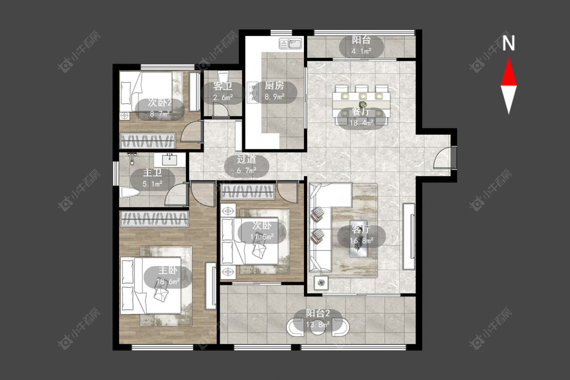 常州星河国际六区在售二手房源户型图_小牛看房