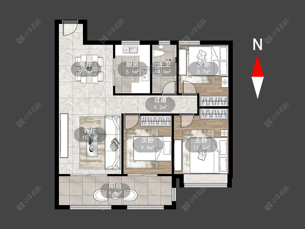 新城湖悦朗隽房源户型图 常州新城湖悦朗隽在售二手房源户型图_小牛看房