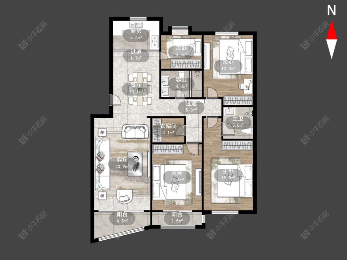 常州元丰苑二期在售二手房源户型图_小牛看房