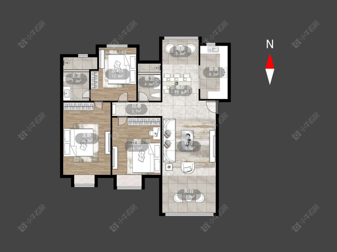 世茂香槟湖一期房源户型图 常州世茂香槟湖一期在售二手房源户型图_小牛看房