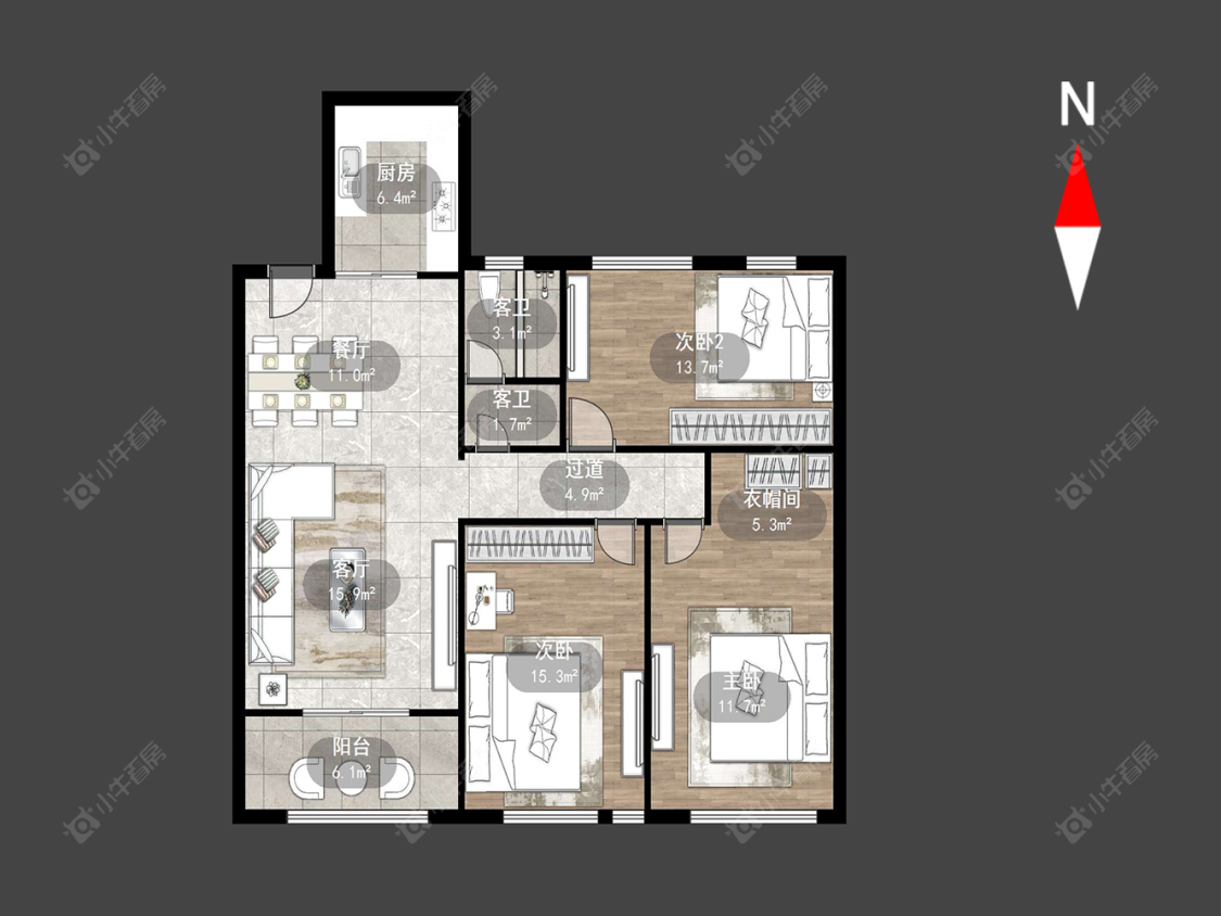 常州尚枫澜湾在售二手房源户型图_小牛看房