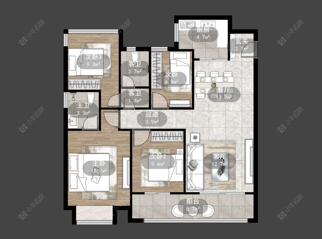 常州蓝光晶曜在售二手房源户型图_小牛看房