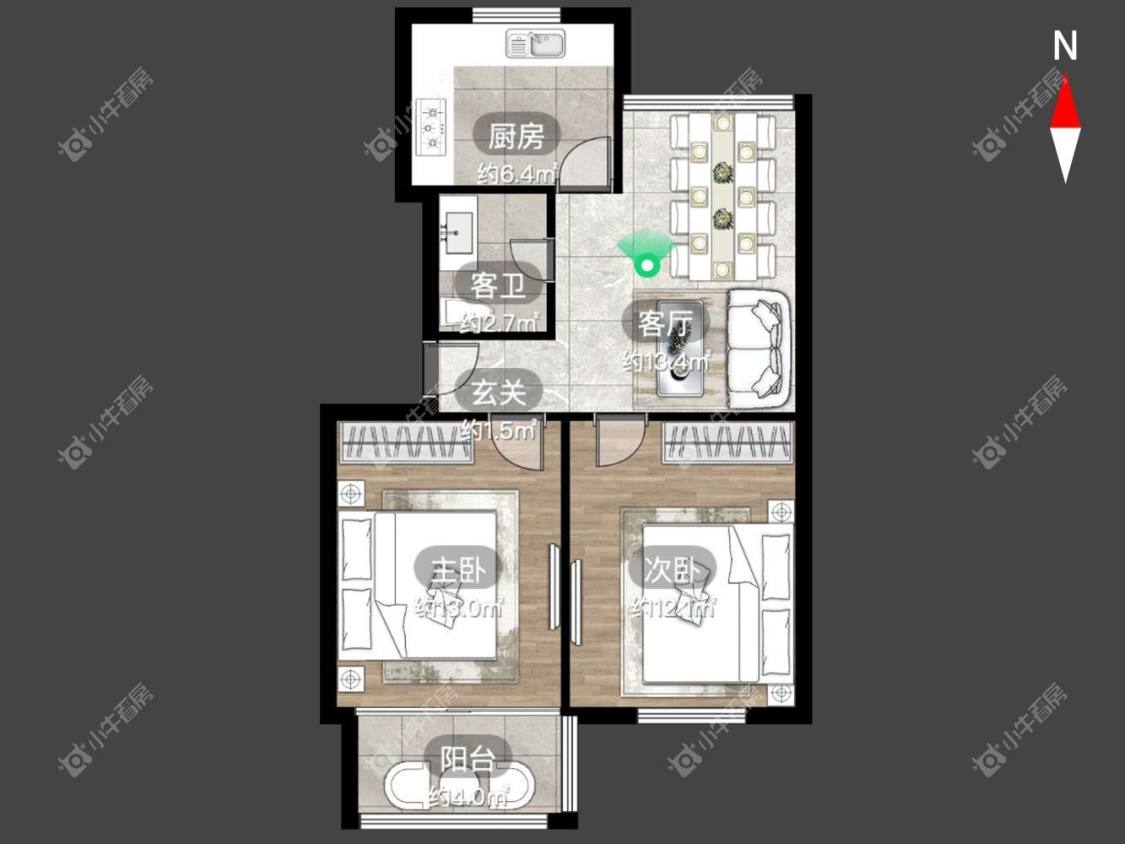 常州站北新村中站北在租房源室内图_小牛看房
