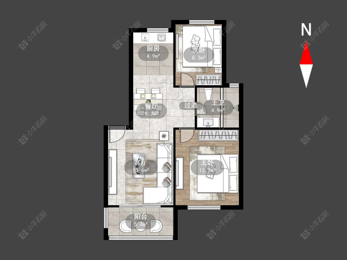常州新景花苑一期在售二手房源户型图_小牛看房