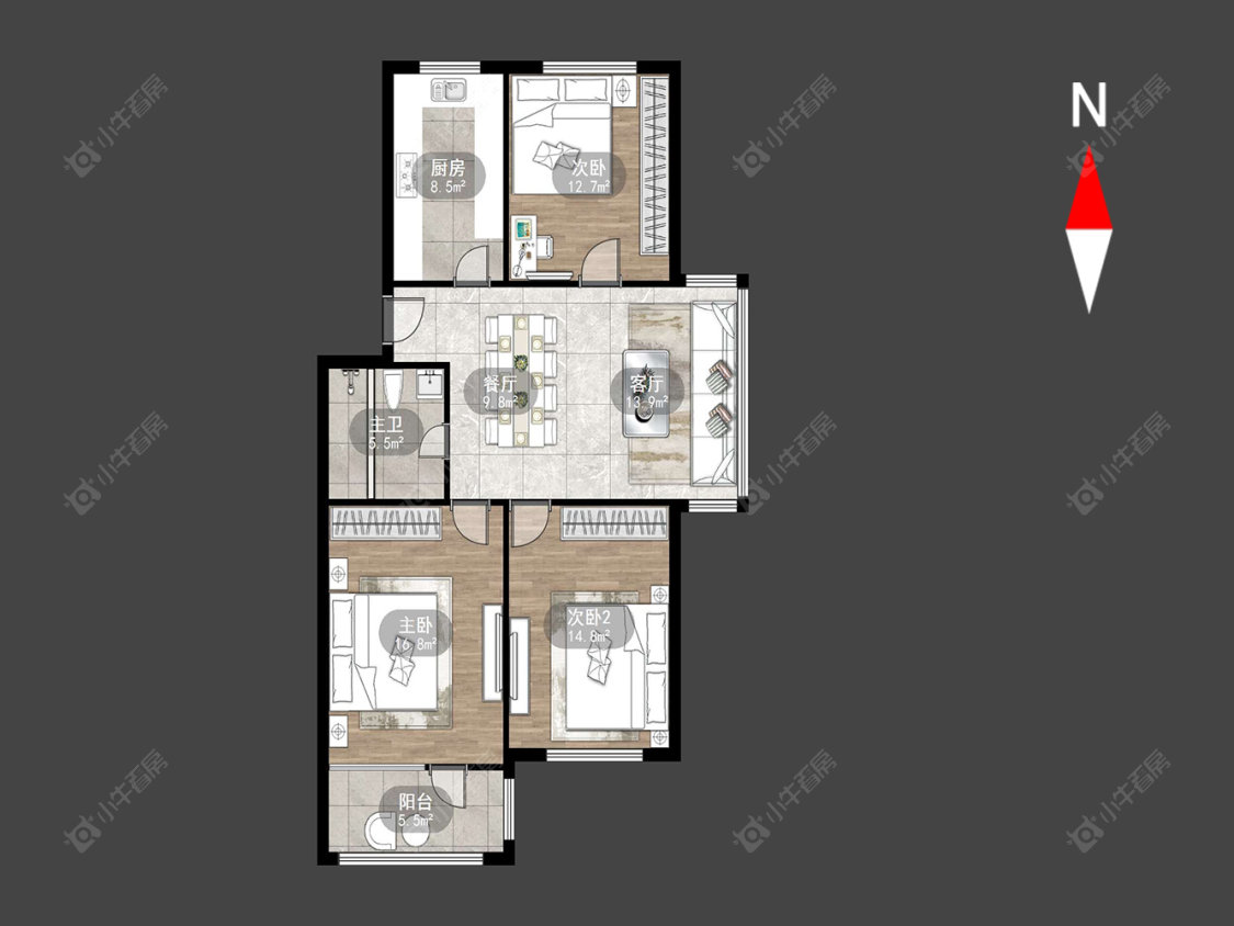 常州巢丰苑在售二手房源户型图_小牛看房