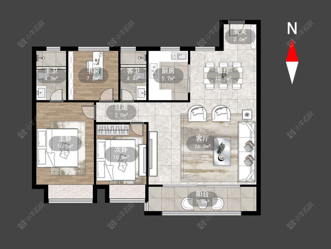 常州春秋祥云如院在售二手房源户型图_小牛看房