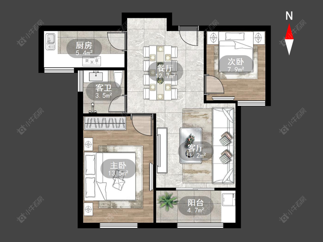 常州福成上城花园在售二手房源户型图_小牛看房