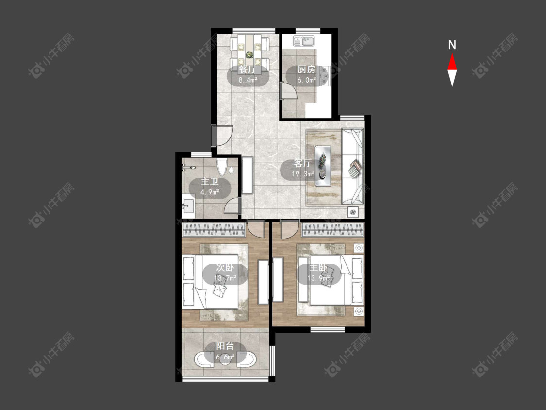 常州金江苑三村二区在售二手房房源户型图_小牛看房