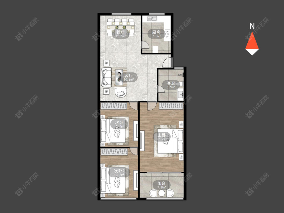 常州花东五村在售二手房源户型图_小牛看房