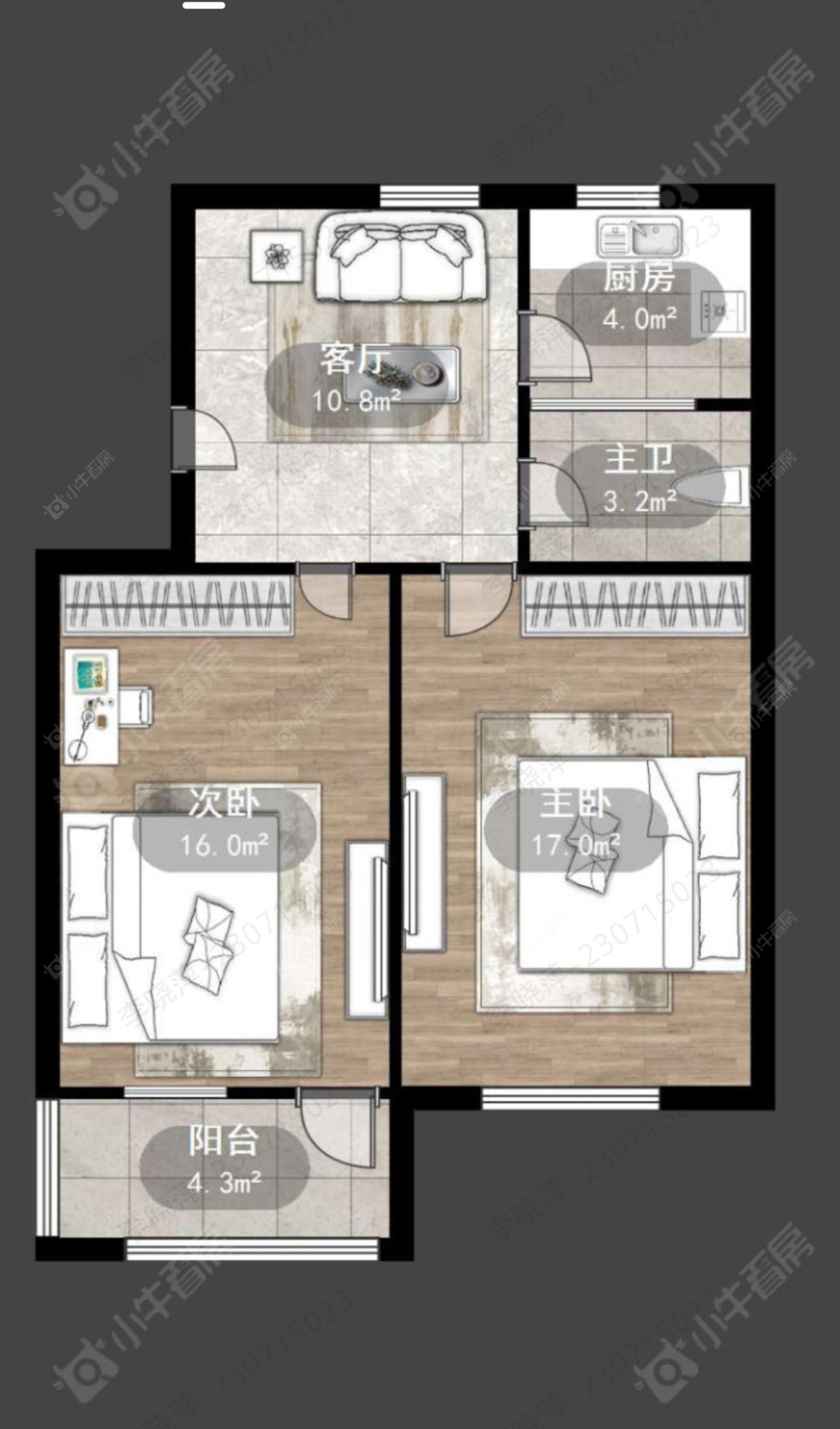 常州工人新村南在租房源户型图_小牛看房