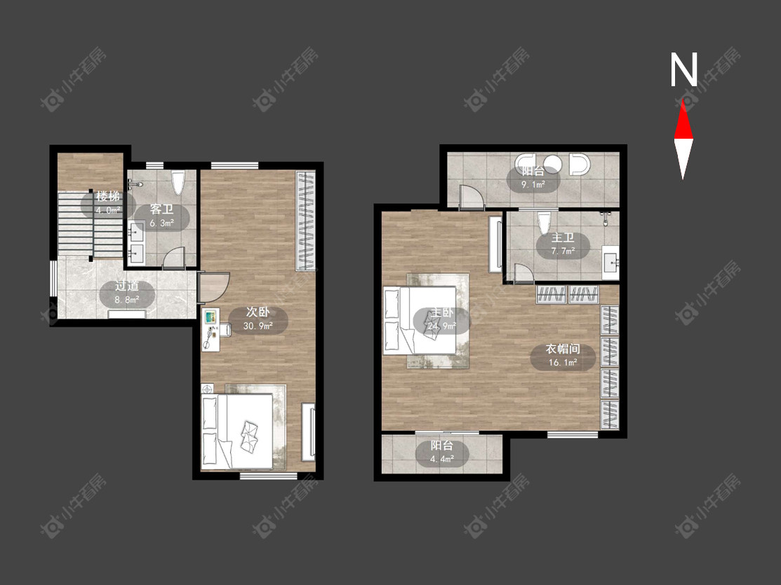 高成天鹅湖别墅区房源户型图 常州高成天鹅湖别墅区在售二手房源户型图_小牛看房