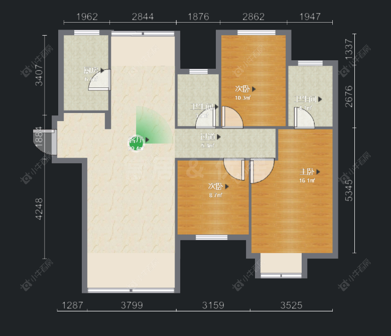 常州华润国际三期在售二手房源户型图_小牛看房
