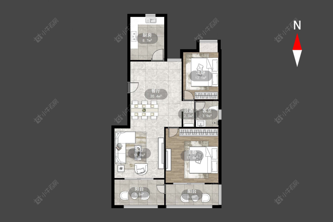 新城南都花海房源户型图 常州新城南都花海在售二手房源户型图_小牛看房