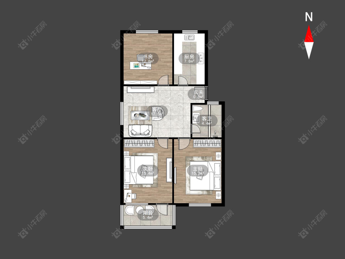 常州翠竹新村北区在售二手房房源户型图_小牛看房