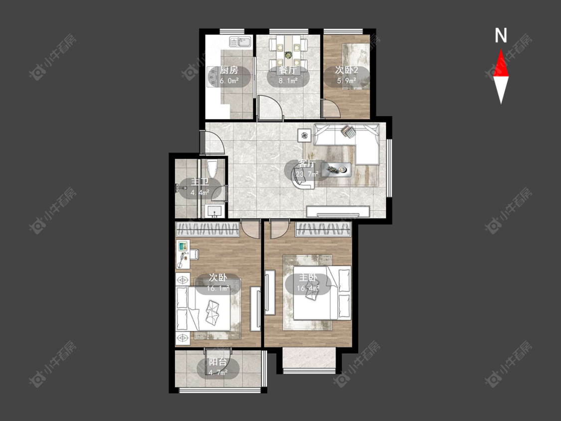 常州玉兰苑在售二手房源户型图_小牛看房