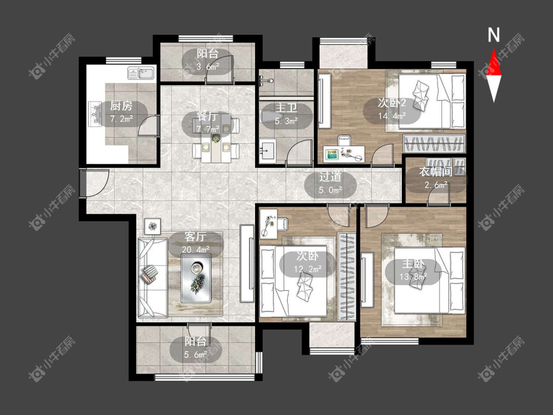 常州新城长岛在租房源户型图_小牛看房