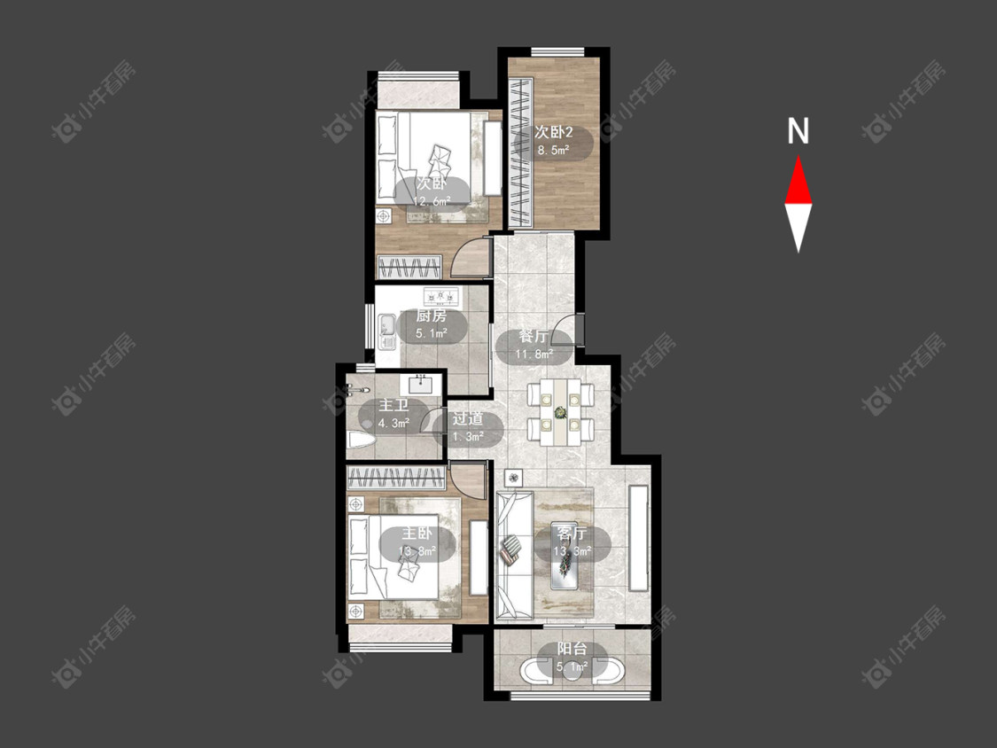 常州清水湾花园一期在售二手房源户型图_小牛看房