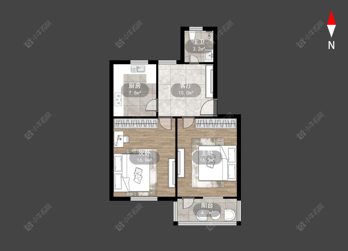 县北新村房源户型图 常州县北新村在售二手房源户型图_小牛看房
