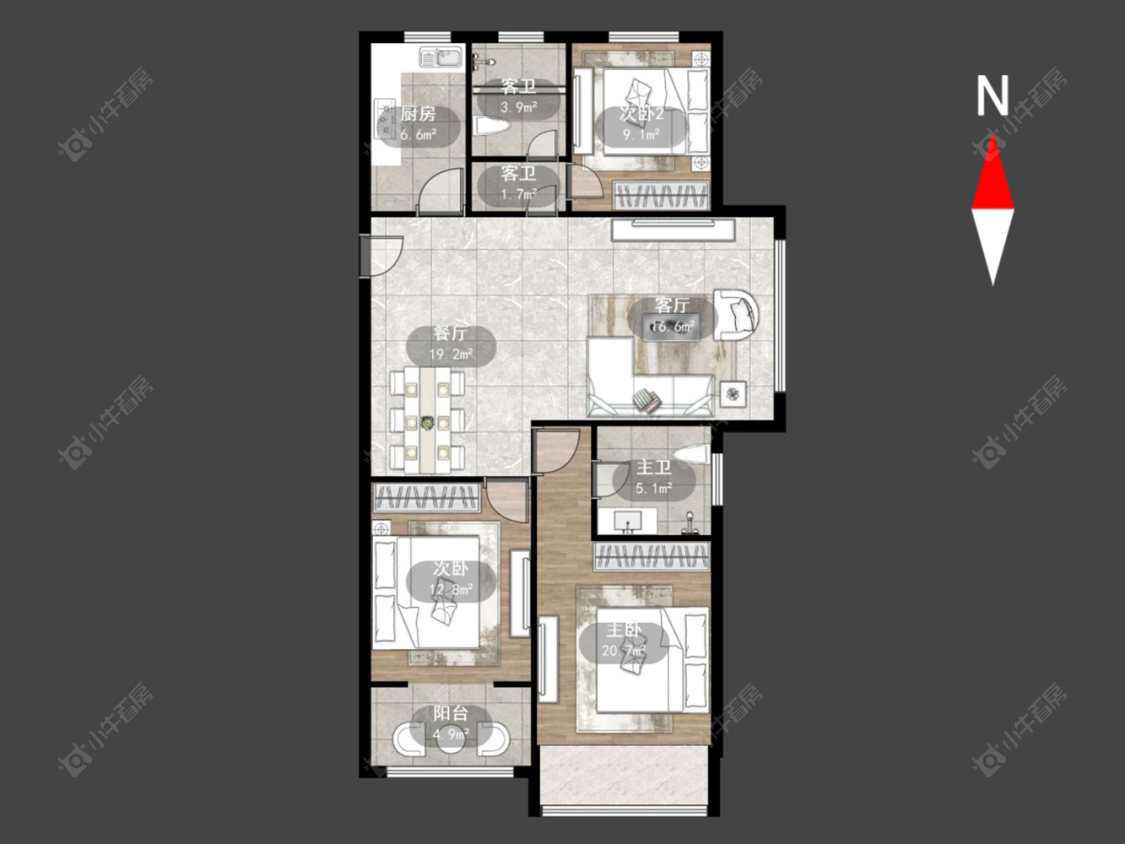 常州安家苑三期在售二手房源户型图_小牛看房