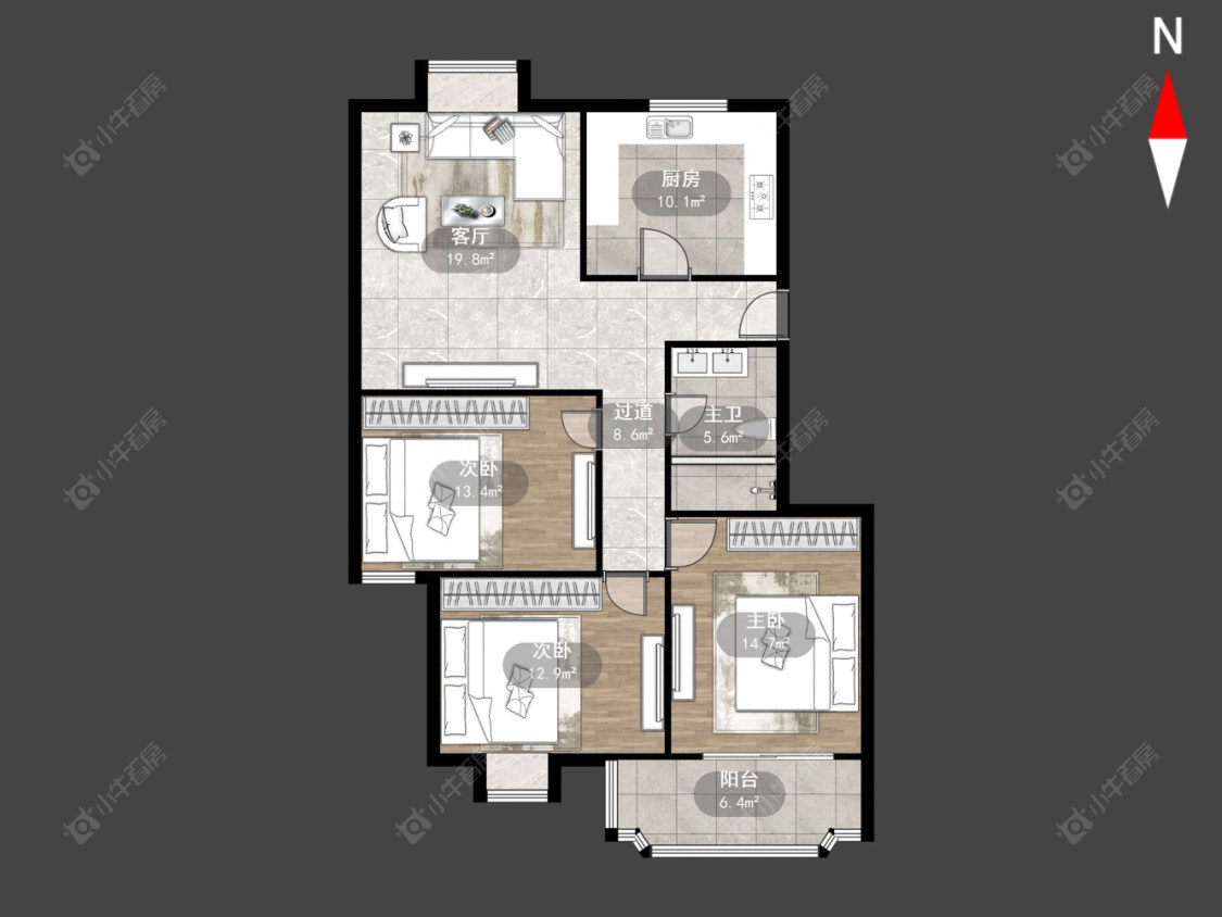 常州怀德苑在售二手房源户型图_小牛看房