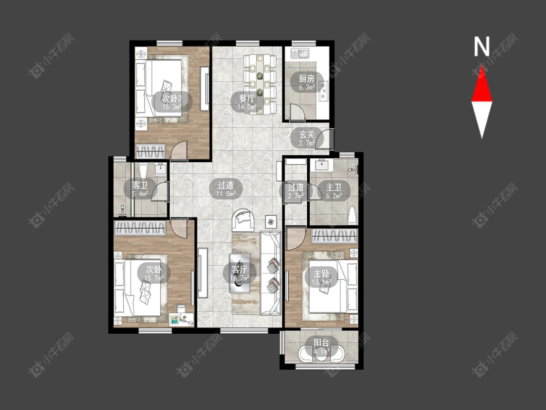 常州泰山二村在售二手房源户型图_小牛看房